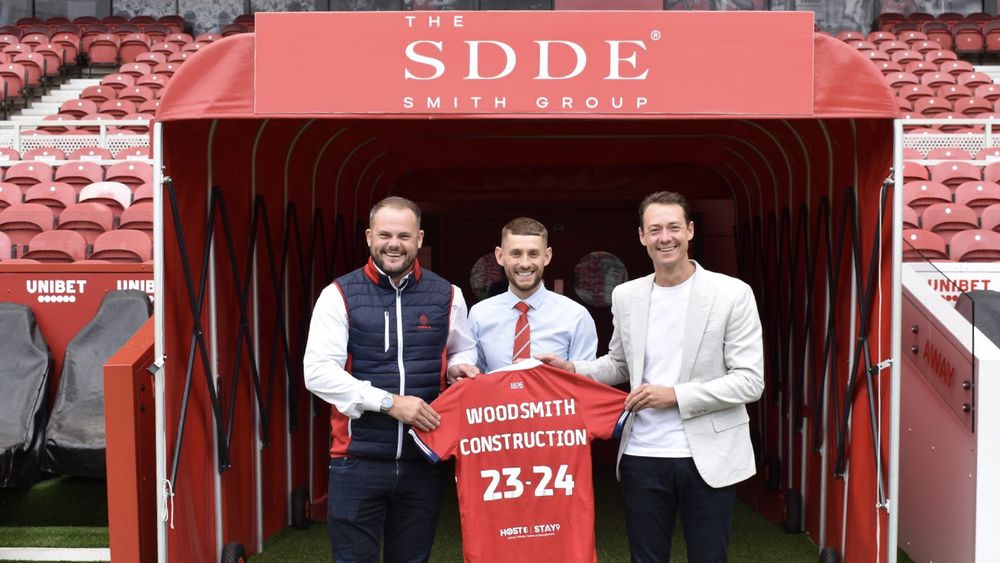 Gary Wood (left) and Dale Smith (right) of WOODSmith Construction, with Liam McGuinness of MFC Gary Wood (left) and Dale Smith (right) of WOODSmith Construction, with Liam McGuinness of MFC